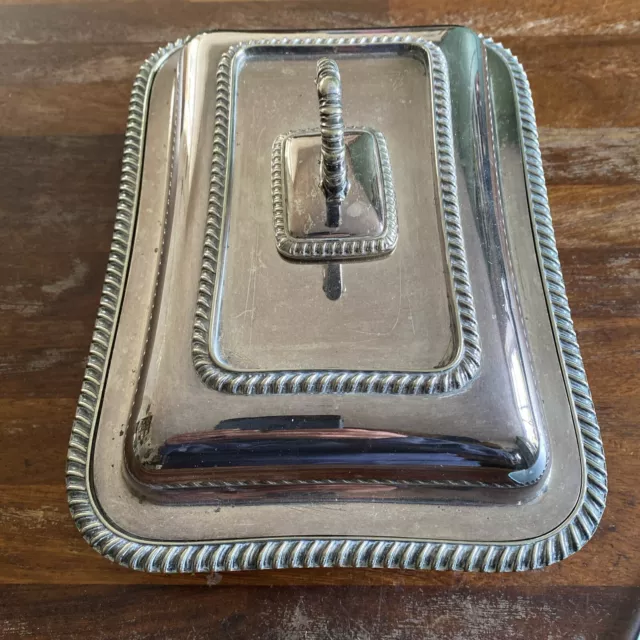 Lovely Silver Plated Old  Entree Dish HB&H Alpha Plate Heavy Duty