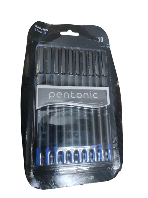 Pentonic Cipher - Bolígrafo De 0,7 Mm, Tinta Negra, Paquete De 10