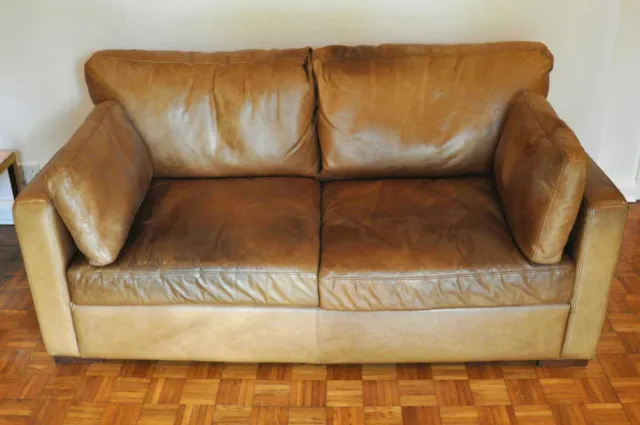 House of Fraser Idaho Halo Leather Sofa - Pickup from Cobham