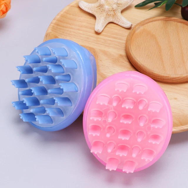2 piezas cepillo para el cabello champú cepillo de masaje de cabeza masajeador de cabeza cepillo de baño