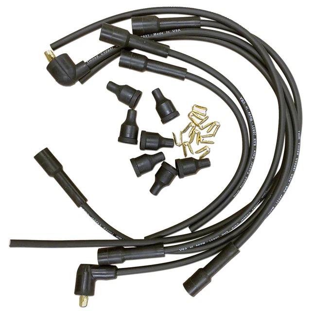 6 cyl Spark Plug Wiring Set Straight Boots-Fits Allis Chalmers Tractor D19 180