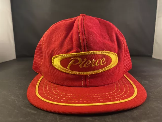 Vintage Pierce Patch Mesh Adjustable Snapback Trucker Hat Cap