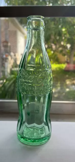 1937 CARROLLTON KY. PAT DEC 25TH 1923 COCA COLA SODA BOTTLE  6 oz LIGHT GREEN