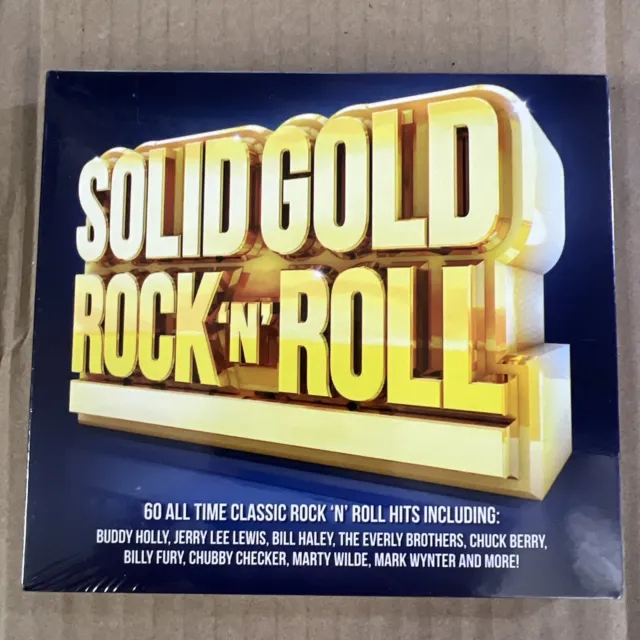 Solid Gold Rock 'N' Roll - Various Artist - 3 CDs Box Set - Brand New & Sealed