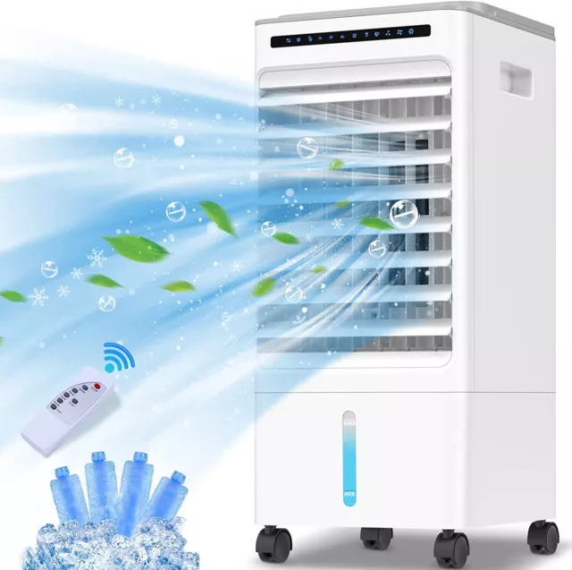 Refroidisseur d'air climatiseur mobile 4 en 1 par évaporation silencieux 5L