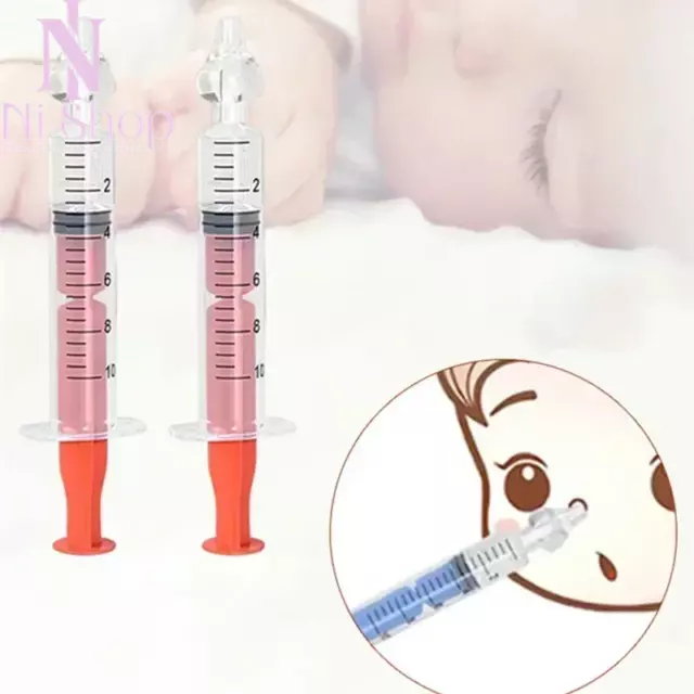 Nasal Syringe Safe Silicon Needle Nasal Aspirator Nose Cleaner Rinsing Baby Kids 2