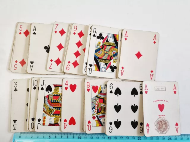 Carte Da Gioco Cambissa 1954 Poker Bridge Original Vintage Playing Cards New