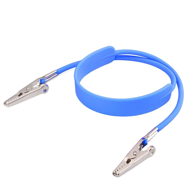 Orthodontic Napkin Holder Blue Bib Clip Tattoo Dental Silicone Cord Flexible