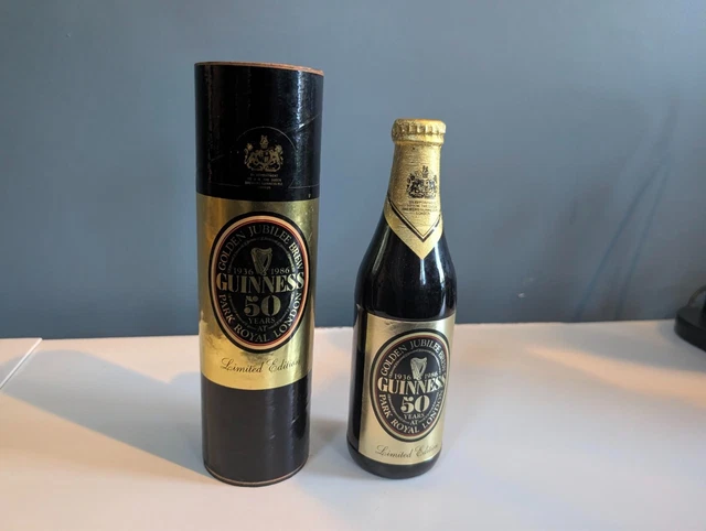 RARE VINTAGE GUINNESS Golden Jubilee Bottle with letter 1986 £31.90 ...