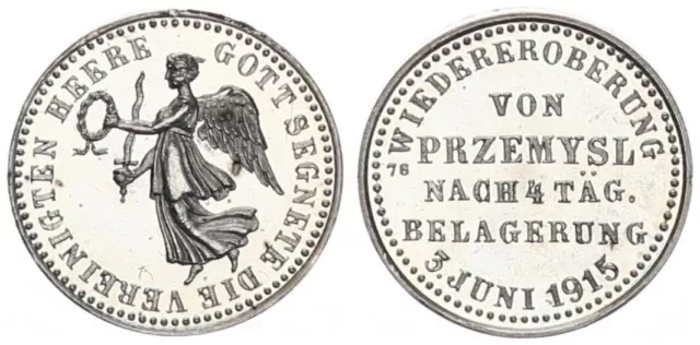 Deutsches Kaiserreich Siegespfennig 1915 Medaille - Gott Segnete die vere 108850