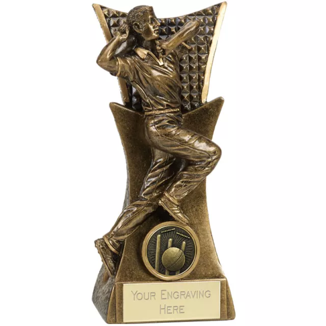 Conqueror Bowler Cricket Trophy - Male and Female - Free Engraving