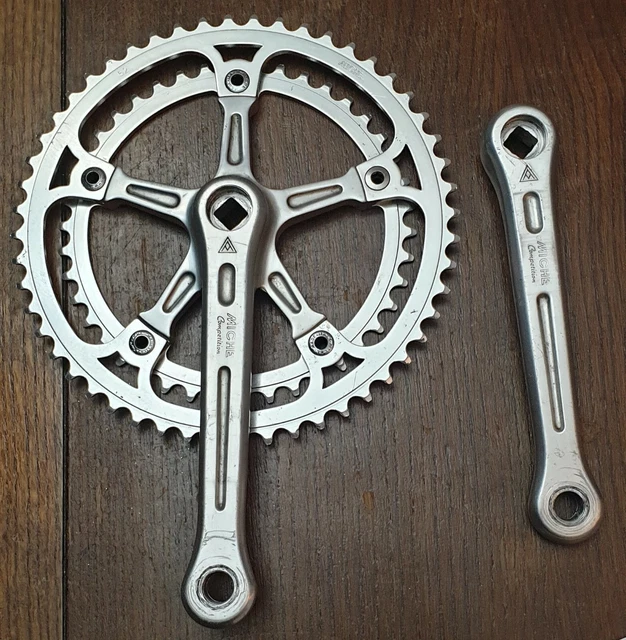 VINTAGE MICHE COMPETITION chainset 170mm 42/52 1980s Crankset