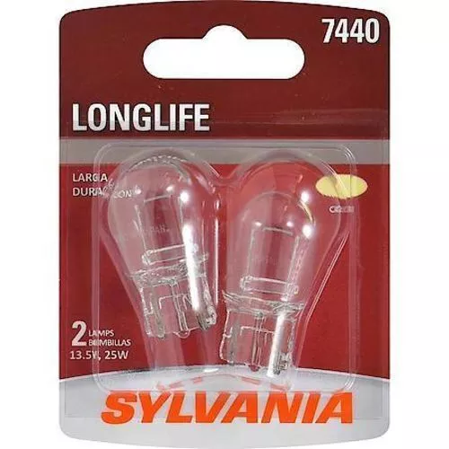 Turn Signal Light Bulb-SYLVANIA Long Life Blister Pack TWIN CARQUEST 7440LLBP2