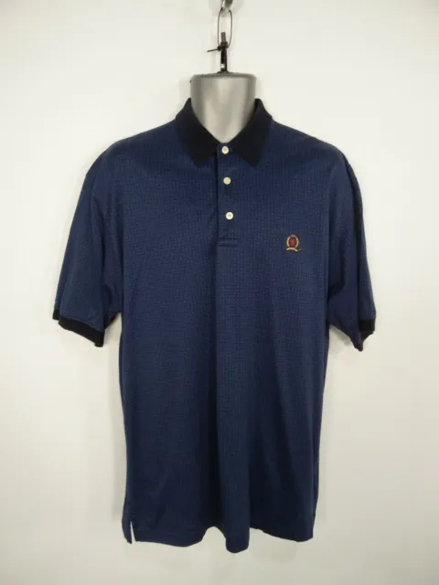 Mens Tommy Hilfiger Golf Size Medium Blue Short Sleeved Sport Polo Top T-Shirt