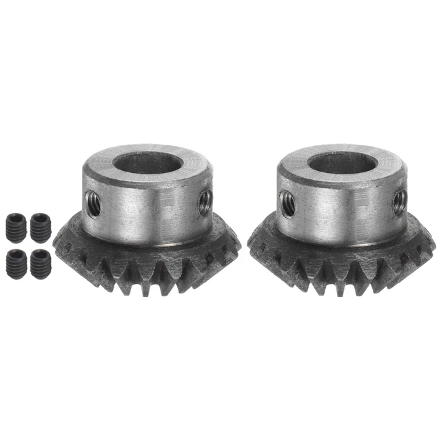 2pcs Bevel Gears 1.5M 20 Teeth 12mm Shaft Hole Tapered Bevel Pinion Gear