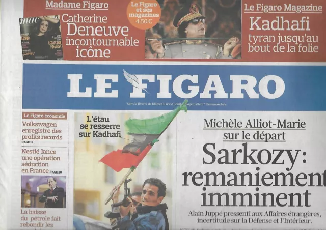 LE FIGARO n°20705 26/02/2011 Révolte en Libye_Remaniement -Sarkozy_Nestlé_Cesars