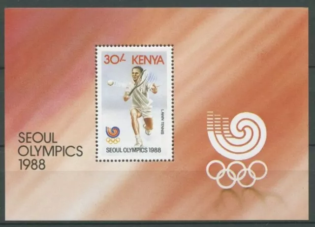 Kenia 1988 Olympische Sommerspiele Seoul Tennis Block 34 postfrisch (C27562)