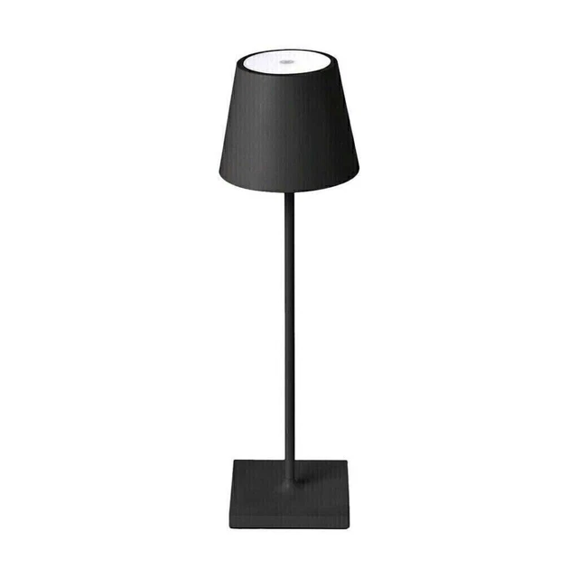Lampada touch da tavolo led ricaricabile simile poldina dimmerabile NERA