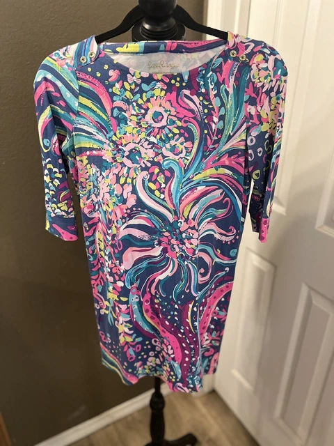 lilly pulitzer beach loot dress Lilly Pulitzer Beach Loot Mini Sophie Dress Girls UPF 50+ Size Large 8-10