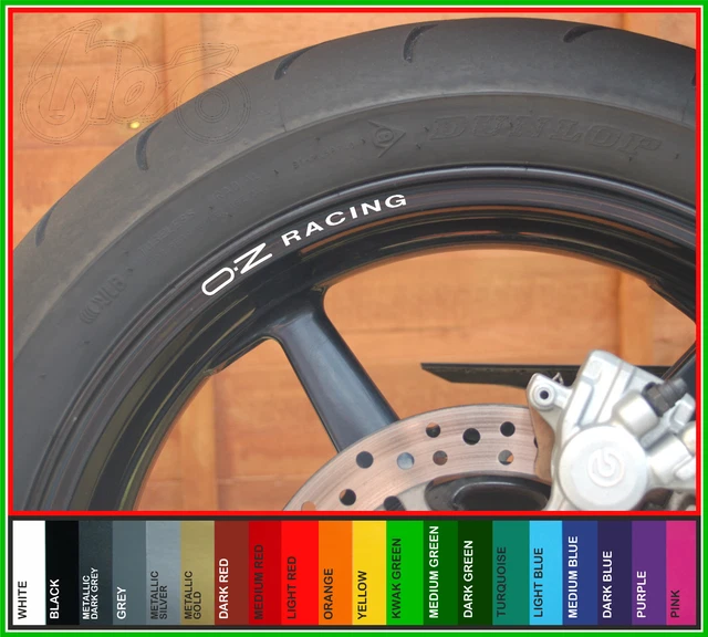 8 X OZ RACING Wheel Rim Decals Stickers - carbon lightweight magnesium ...