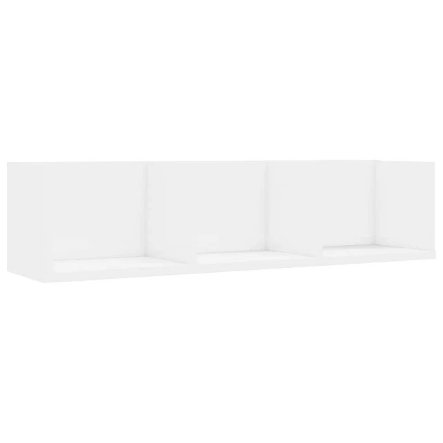 Scaffale Porta  a Parete Bianco Lucido 75x18x18  Truciolato U0J1