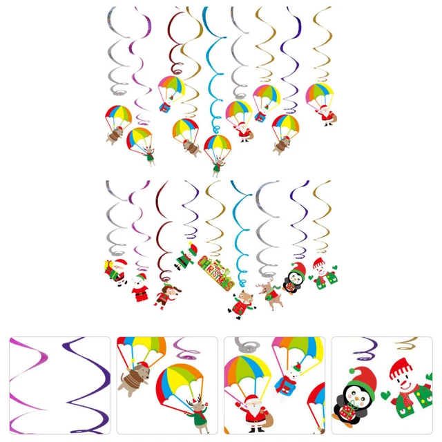 Papel Navidad Colgante Espiral Streamers Navidad Vacaciones Espiral Streamers Bunting
