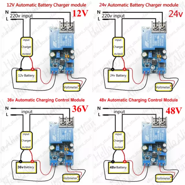 Automatic Battery Charger Protection Controller Charging Module Board Switch 30A