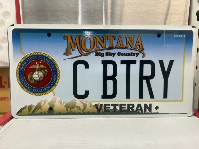 2006 Montana United States Marine Corps Veteran Vanity Plate C Btry (C Battery)