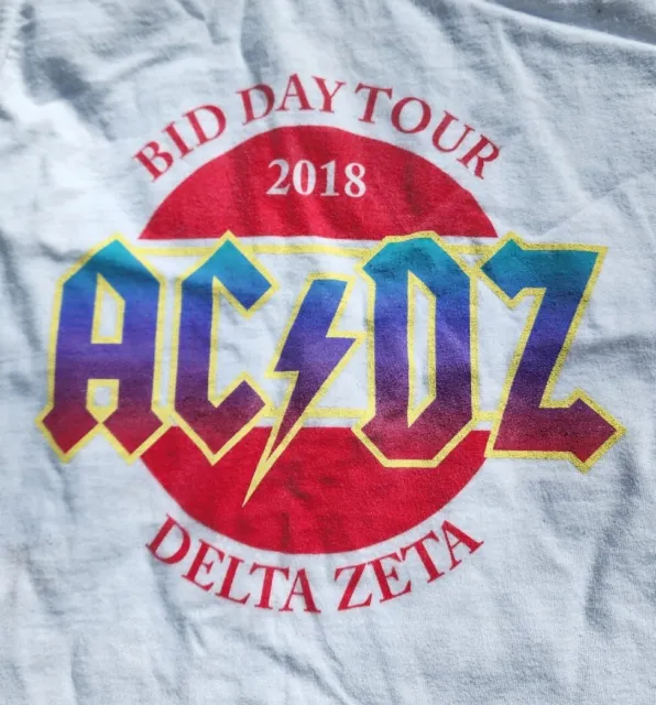 Delta Zeta AC/DZ 2018 Bid Day Tour  Sleeveless Tank Top T-shirt Size M White