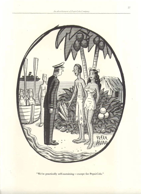 Self-sustaining except Pepsi-Cola ad 1942 Peter Arno