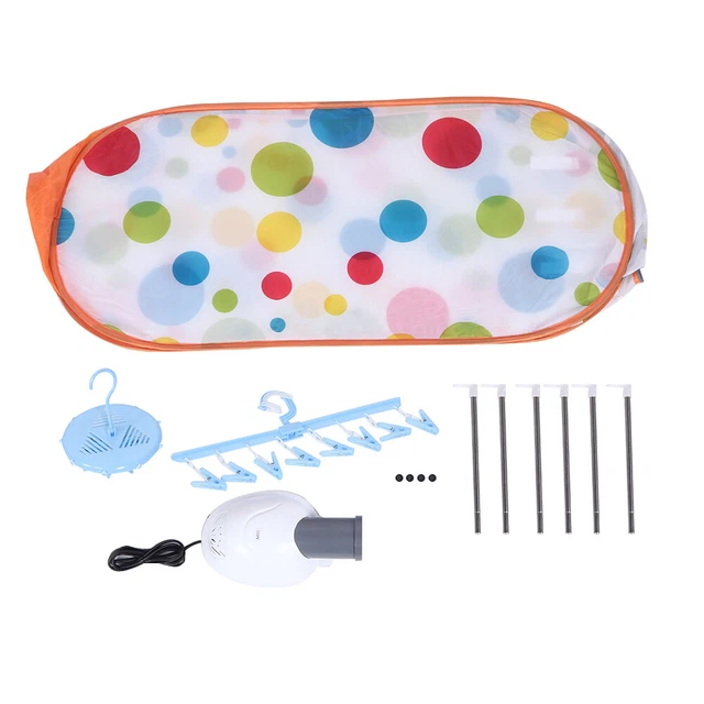 (UK Plug 220V)800W Home Clothes Drying Bag Portable Folding Electric Dryer Ma OB