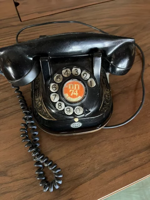 telefono vintage in bachelite nero