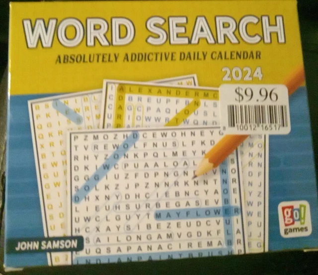 WORD SEARCH ABSOLUTELY Addictive Daily Calendar 2024 $4.50 - PicClick