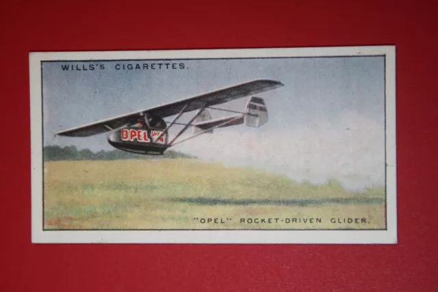 OPEL ROCKET GLIDER    Vintage 1930's  Illustrated Card  AD09M 2