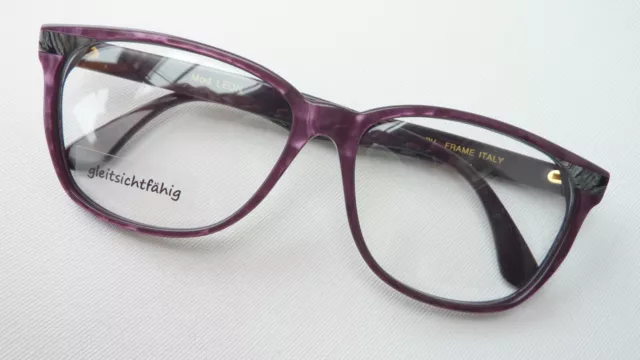 Große Vintagebrille von Leon/Italy Brillenfassung Damen ausgefallen Grösse L