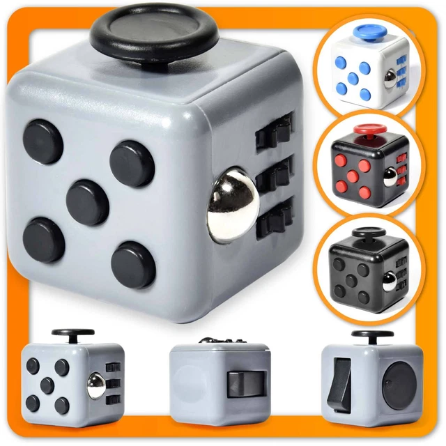 VAPIAO Fidget Cube - Anti Stess Würfel - Stresswürfel 'Spielzeug' zum Stressaubbau bei Nervösität für alle Altersklassen in Schwarz