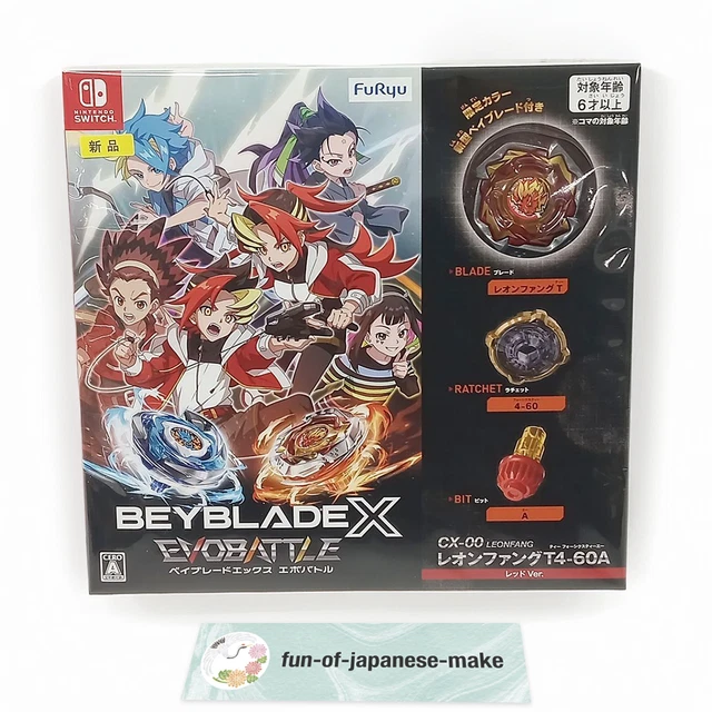 BEYBLADE X EVOBATTLE Nintendo Switch CX-00 Leonfang T4-60A Rojo De