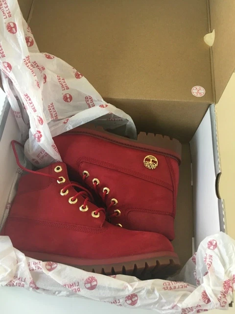 6 TIMBERLAND BOOTS Limited Release RED Gold 4.5 Juniors MENs RARE SOLD OUT 199.00 PicClick