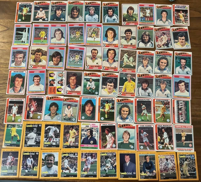 LEEDS UNITED TRADE cards job lot TOPPS 1970s & All Time Greats 1997 £7.