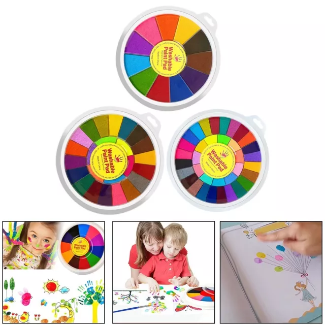 SET EDUCATIVO PITTURA dita per bambini 12/24/36 colori sicuro e non tossico  EUR 19,41 - PicClick IT