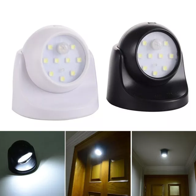 360° Battery Operated Indoor Outdoor Garden Motion Sensor Security LED Light