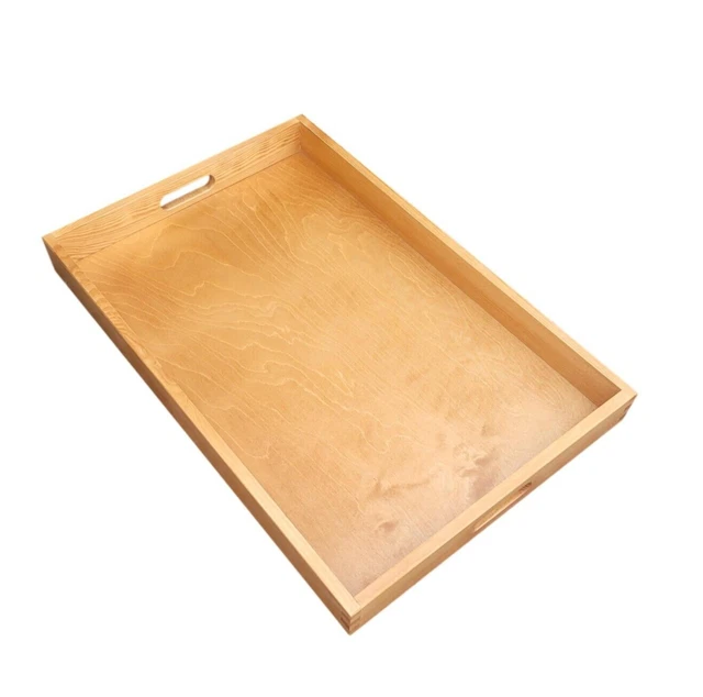 MAGIGO 15x15 Inch Square Black Walnut Wood Ottoman Tray With Handles - Serving Tray For Coffee, Tea, Decor - View #14