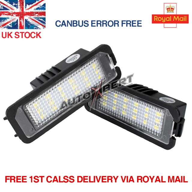 2X LED NUMBER License Plate Light Lamp For VW GOLF MK4 MK5 MK6 MK7 Seat