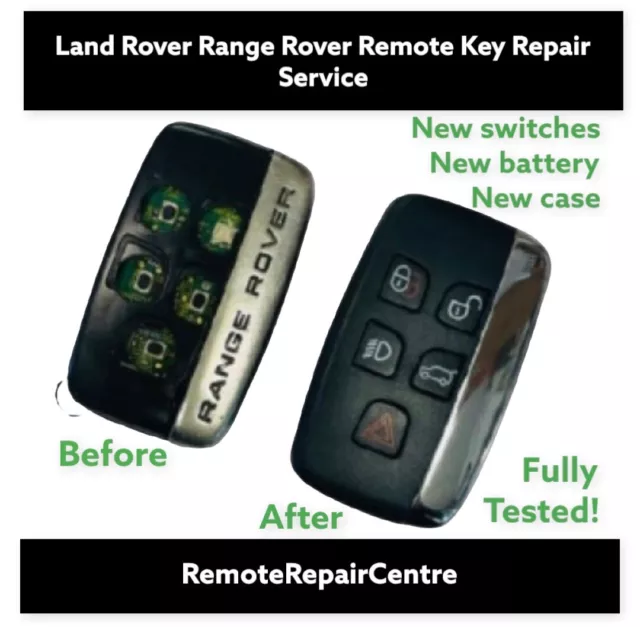 Land Rover Range Rover Evoque Sport Remote Key Fob Repair shell Replacement