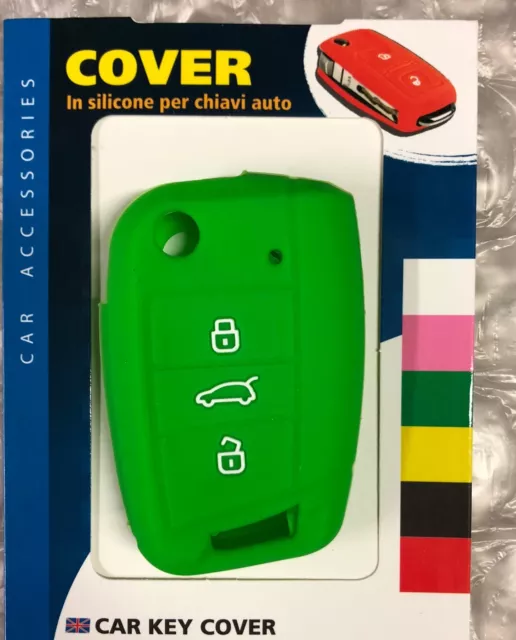 Cover Custodia In Silicone Per Chiavi Auto Seat-Skoda-Volkwagen Svariati Colori