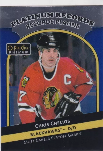 Chris Chelios 2017-18 17-18 Opc O-Pee-Chee Platinum Records #Pr-15 Chicago