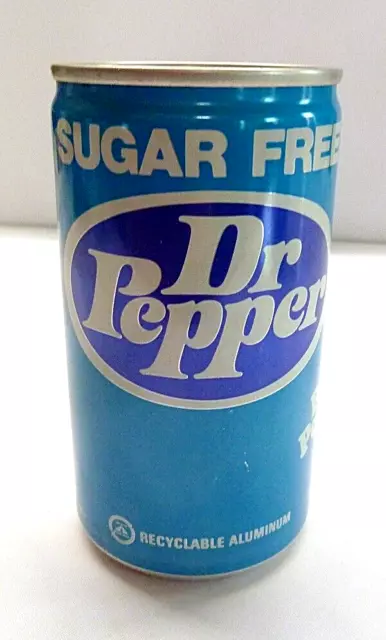 VTG Dr Pepper Sugar Free AIR SEALED WITH NO OPENER Soda Pop Can Aluminum 12 fl