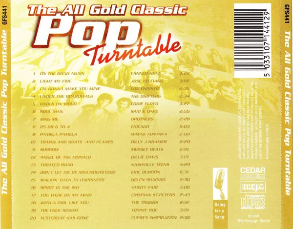Various Artists All Gold Classic Pop Turntable CD Europe Going For A Song 2