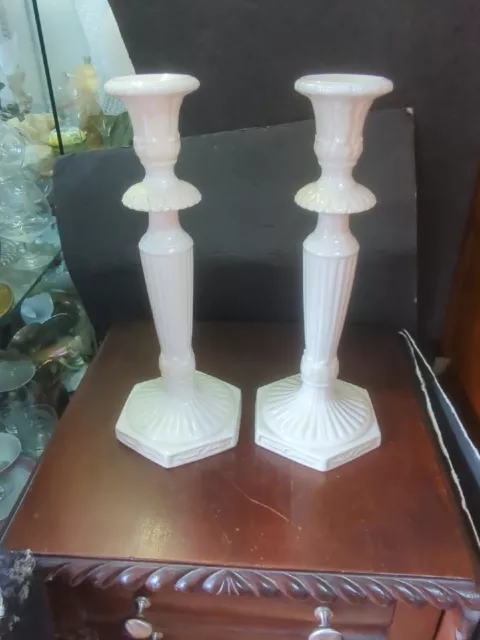 Discontinued Lenox Pair  Butler's Pantry 13" Candlestick  Italy Glazed Ceramic