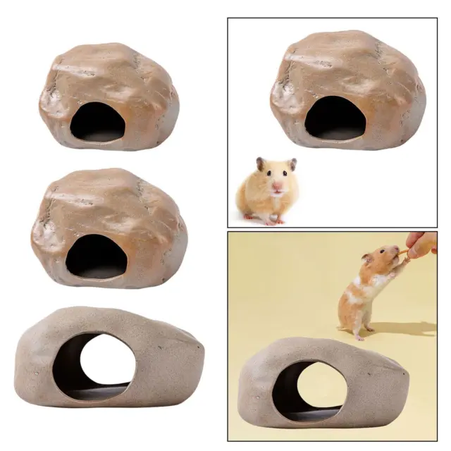 Hamster Cave Landscaping Hideaway Bed Pets Hideout House for Mouse Hedgehogs